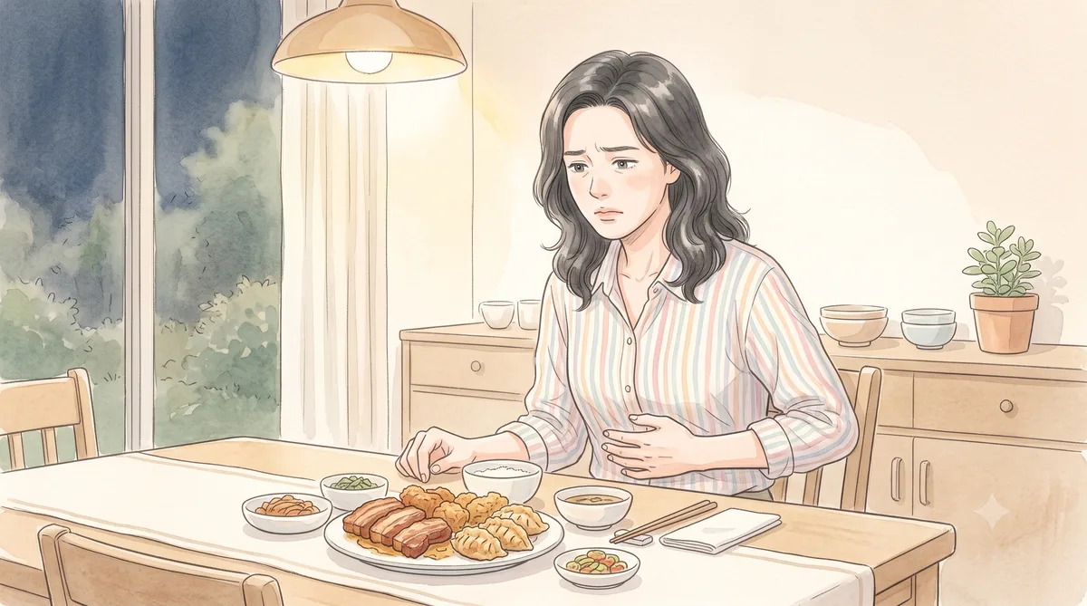 기름진 음식 뒤 오른쪽 윗배가 아픈 담석 — 인천 송도 더율한의원