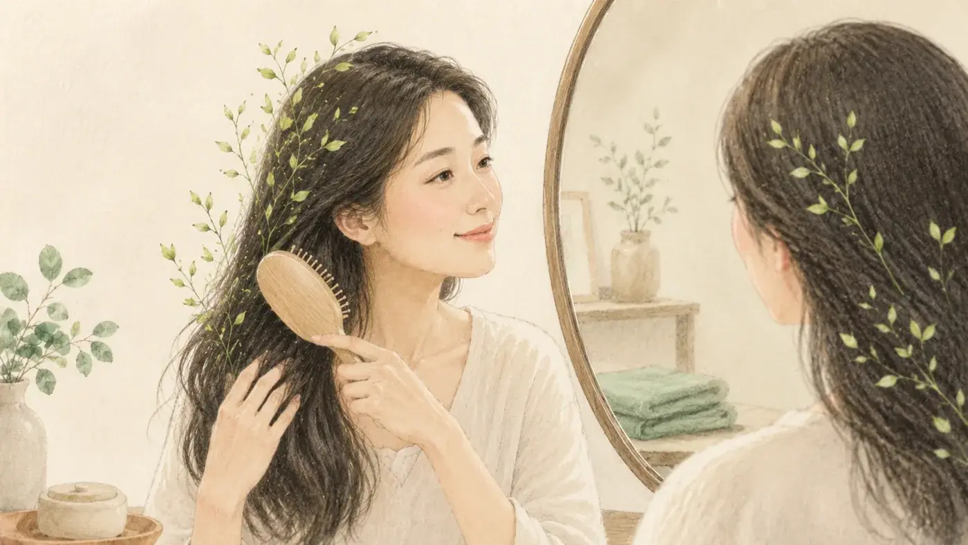 인천 송도 더율한의원 산후 탈모 한방 관리 — 모발 회복 속도를 앞당기는 일러스트