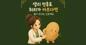 생리 때 허리 통증 상담 - 인천 송도 더율한의원