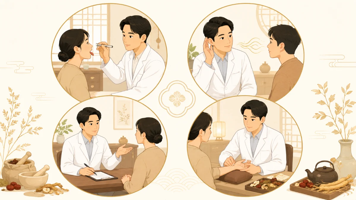한의학 진찰의 4가지 방법 — 망진·문진·문진·절진