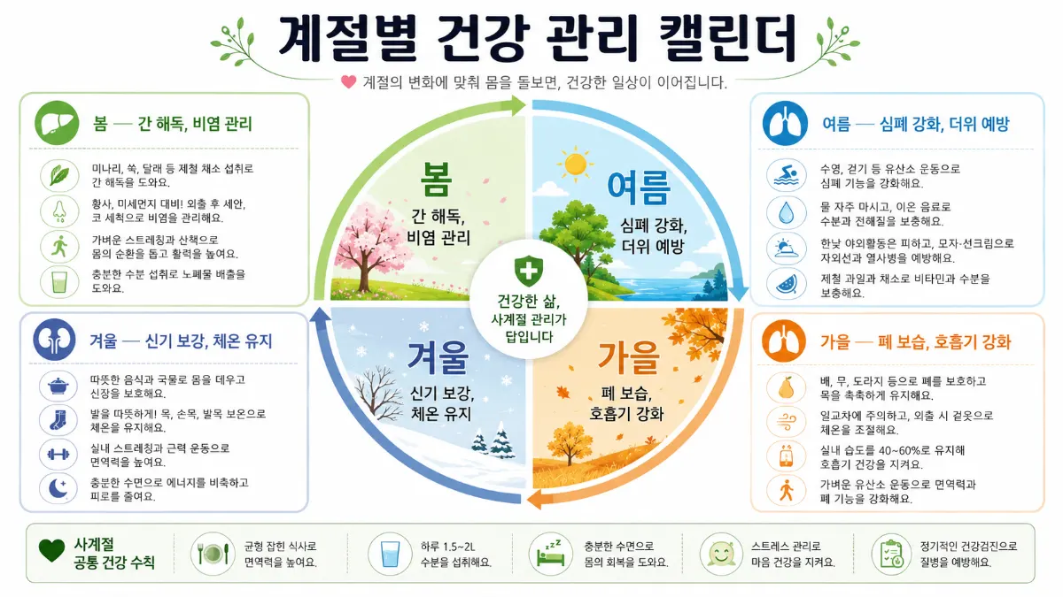계절별 면역 인포그래픽