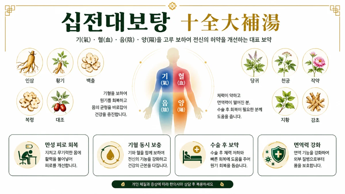 십전대보탕 인포그래픽