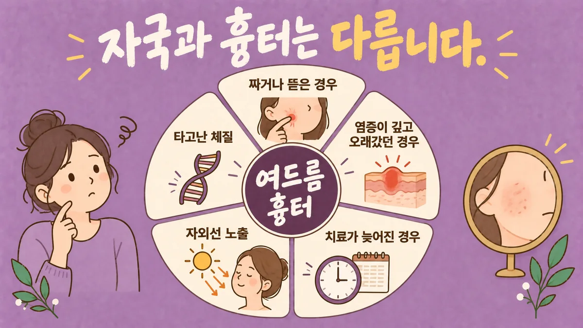 인천 송도 더율한의원 - 여드름 흉터 원인