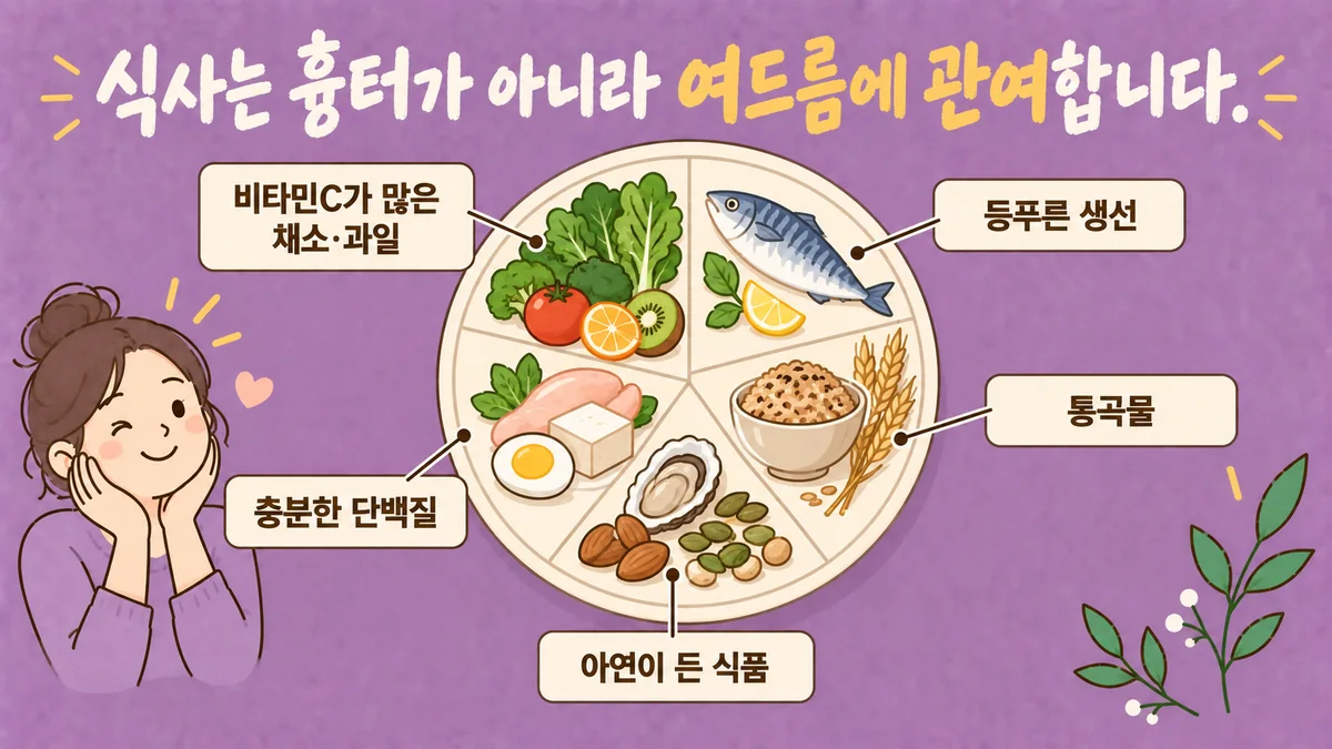 인천 송도 더율한의원 - 여드름 흉터 음식