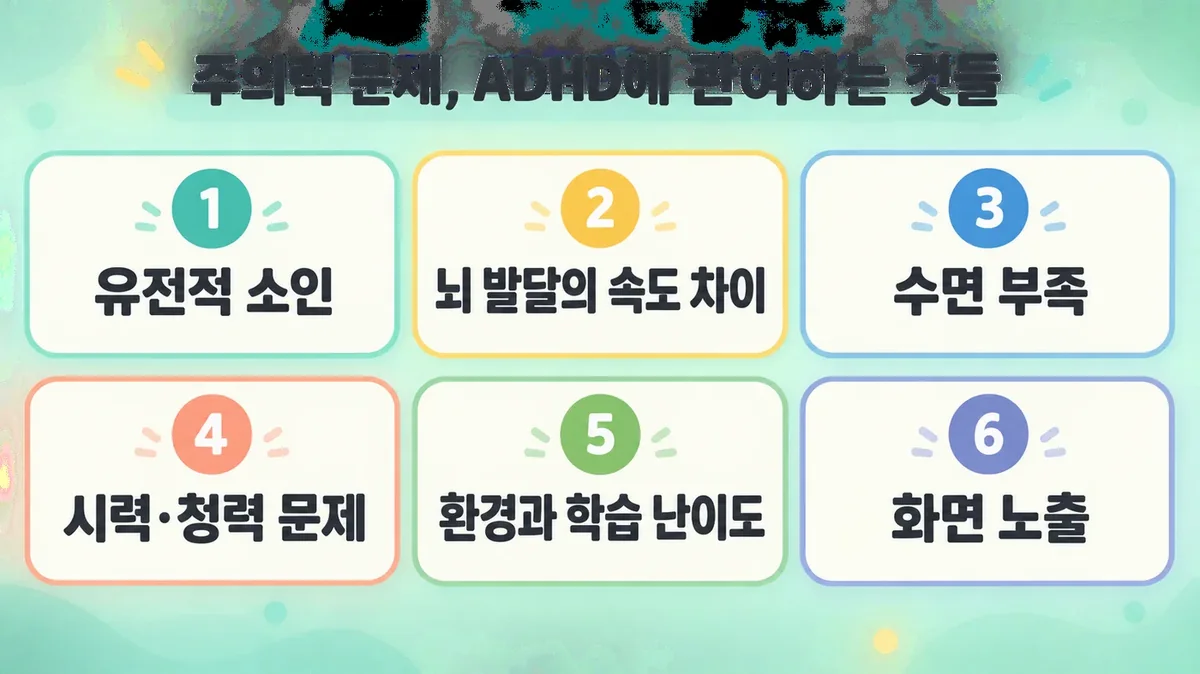 인천 송도 더율한의원 - 주의력 문제 원인