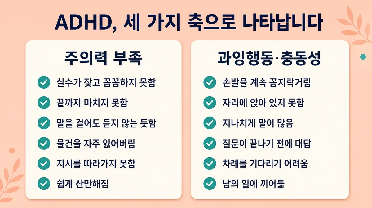 인천 송도 더율한의원 - 주의력 문제 증상