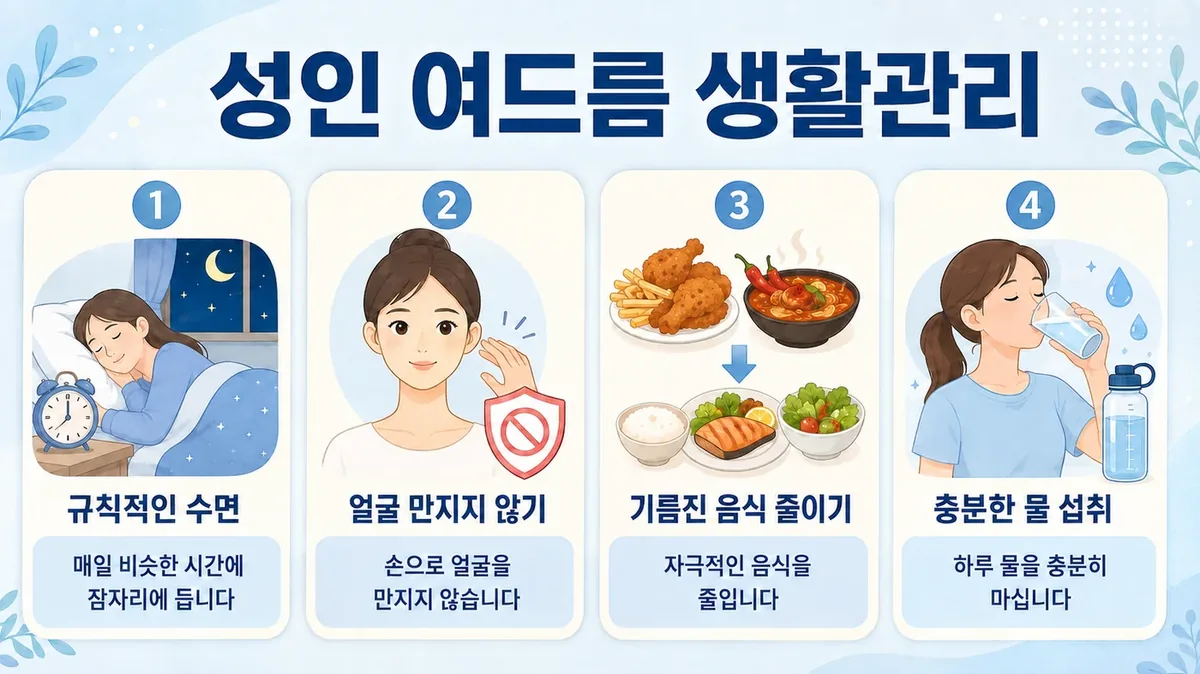 인천 송도 더율한의원 - 성인 여드름 생활관리