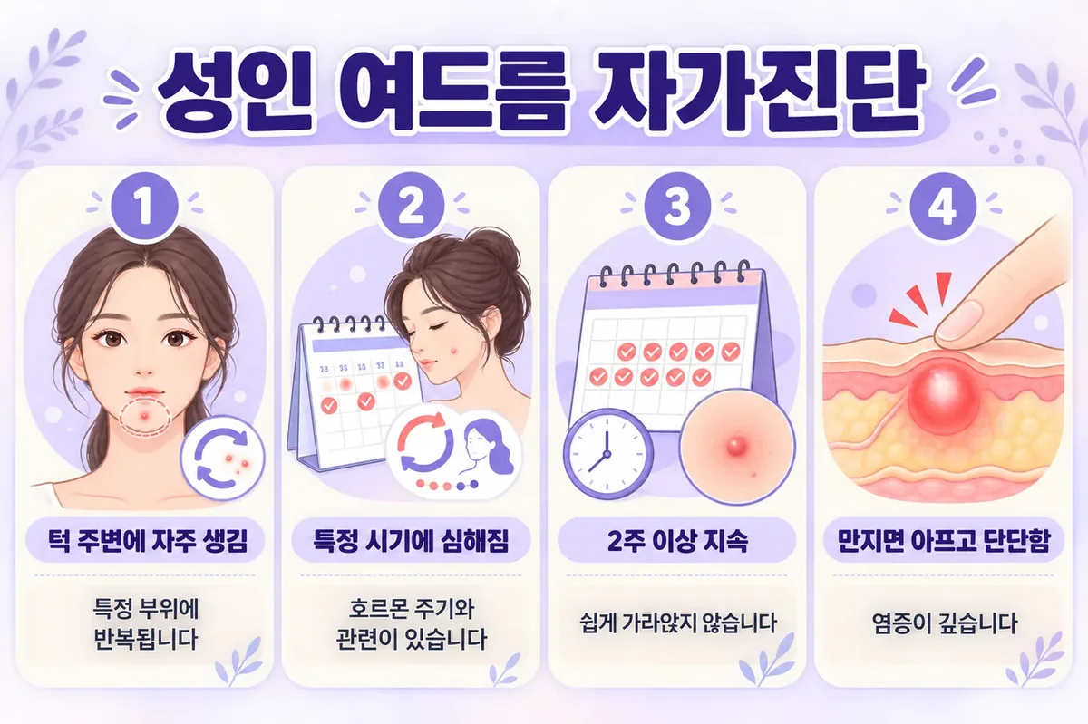 인천 송도 더율한의원 - 성인 여드름 자가진단