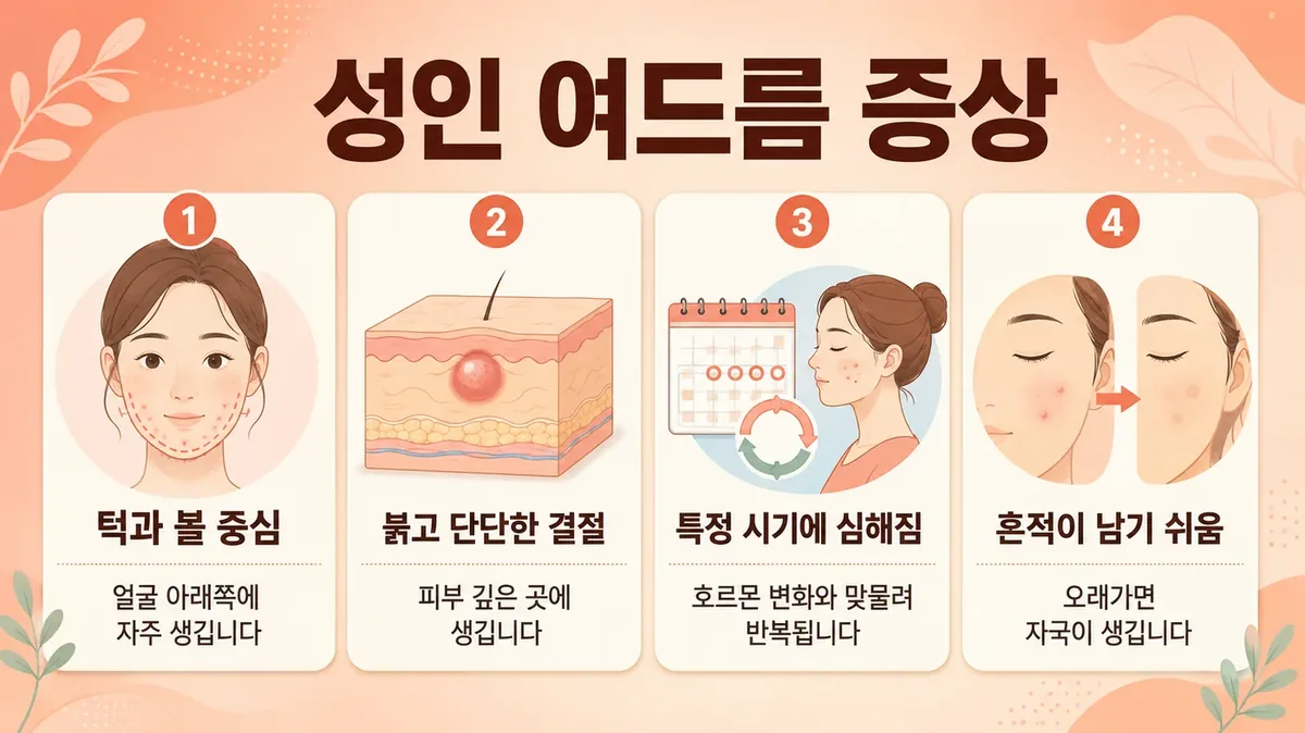 인천 송도 더율한의원 - 성인 여드름 증상