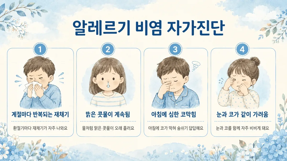 인천 송도 더율한의원 - 알레르기 비염 자가진단