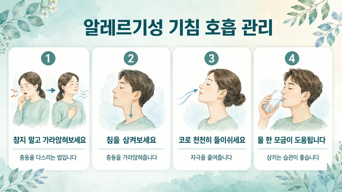 인천 송도 더율한의원 - 알레르기성 기침 호흡