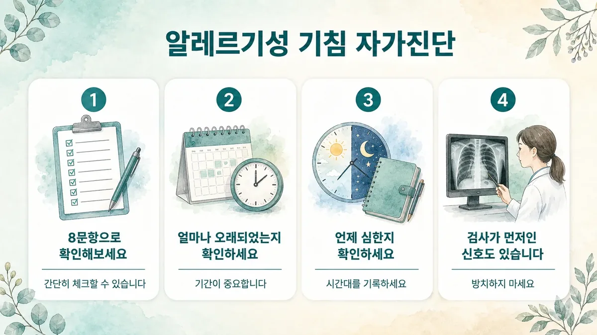 인천 송도 더율한의원 - 알레르기성 기침 자가진단