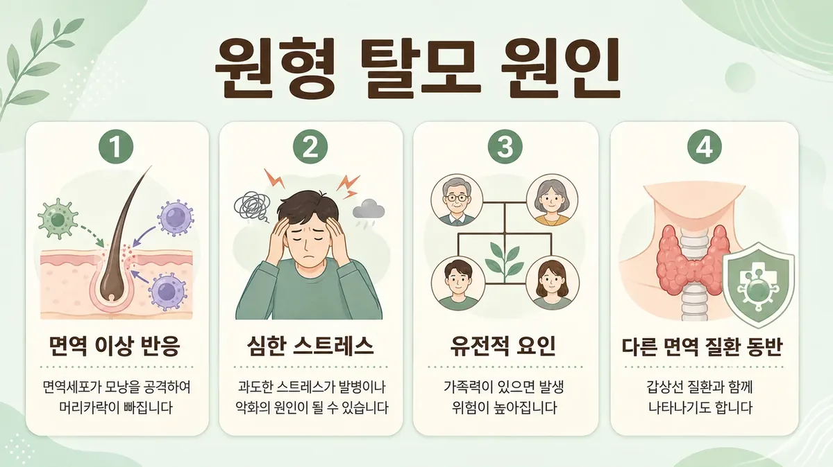 원형 탈모가 나타나는 과정 — 면역의 오작동과 방아쇠