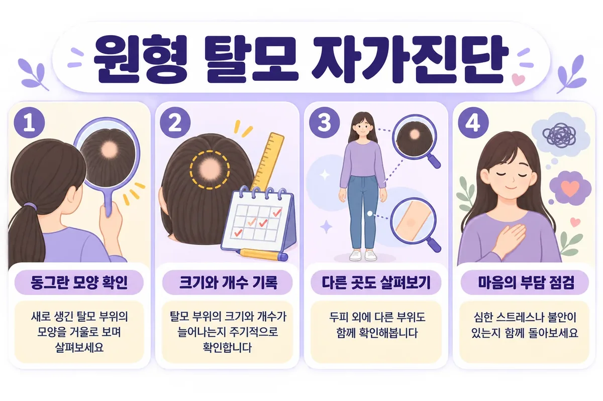 인천 송도 더율한의원 - 원형 탈모 자가진단