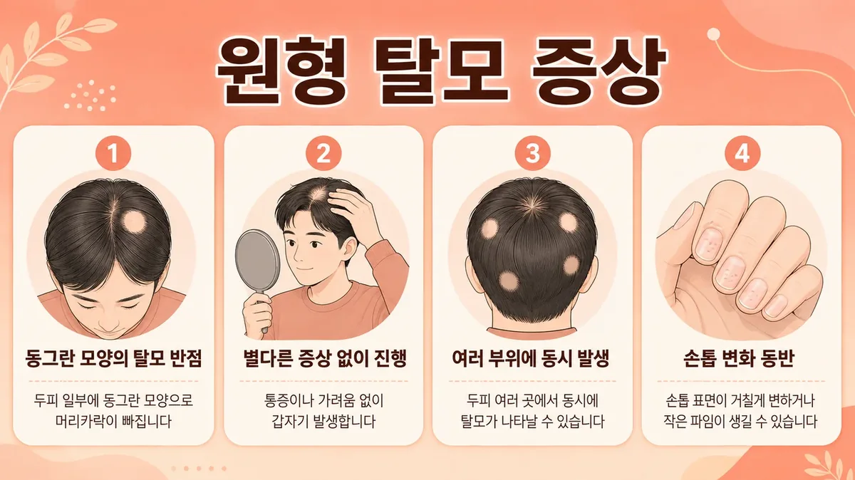 인천 송도 더율한의원 - 원형 탈모 증상