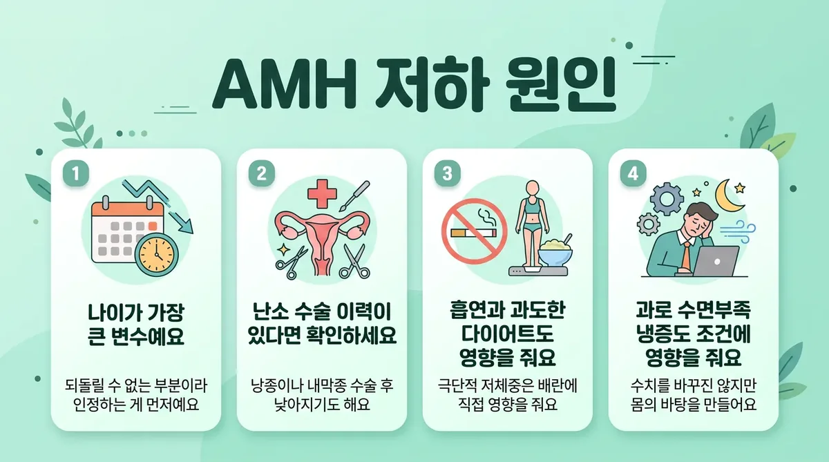 인천 송도 더율한의원 - 난소나이(AMH) 원인