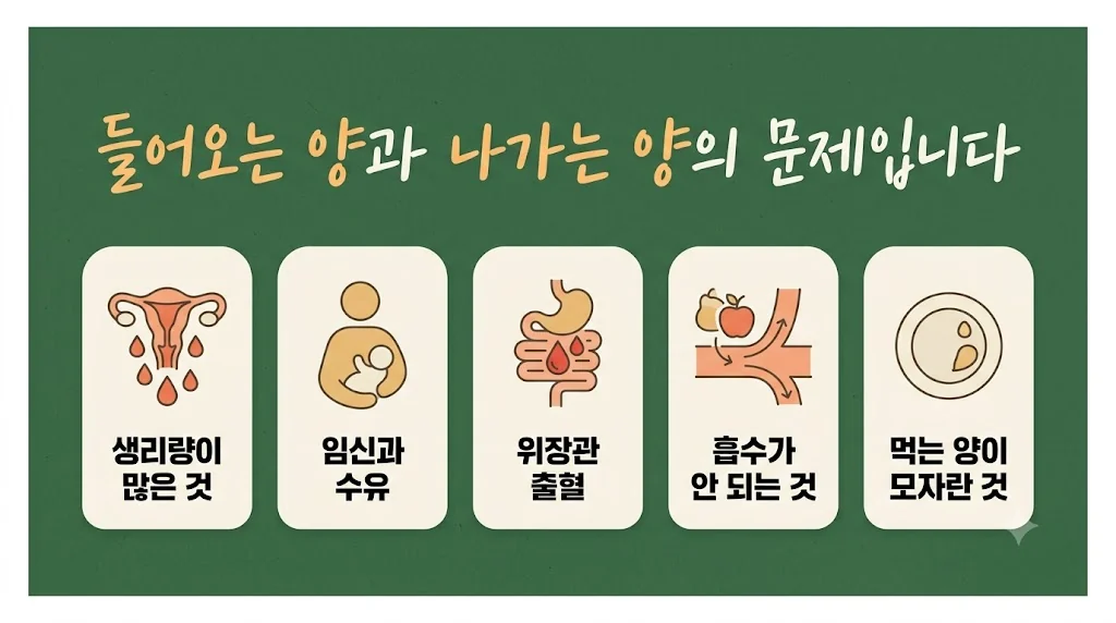 인천 송도 더율한의원 - 빈혈 원인