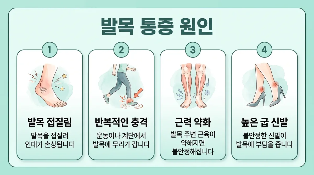 인천 송도 더율한의원 - 발목 통증 원인