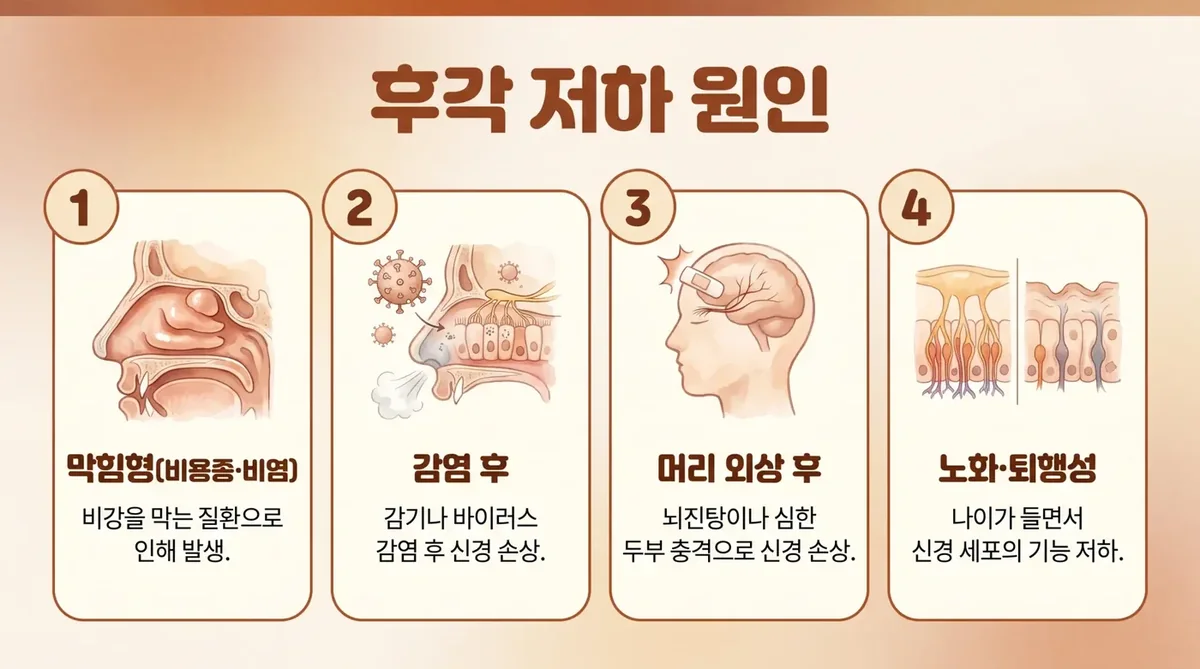 인천 송도 더율한의원 - 후각 저하 원인