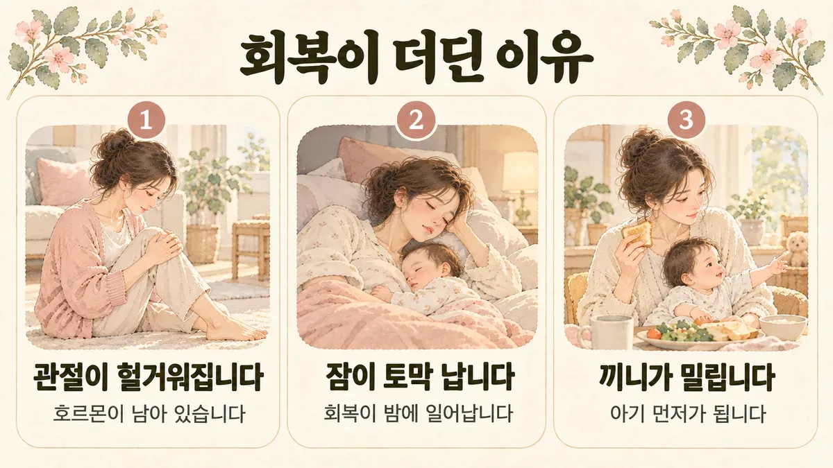 배곧한의원 산후조리 원인 - 관절이 헐거워집니다·잠이 토막 납니다·끼니가 밀립니다
