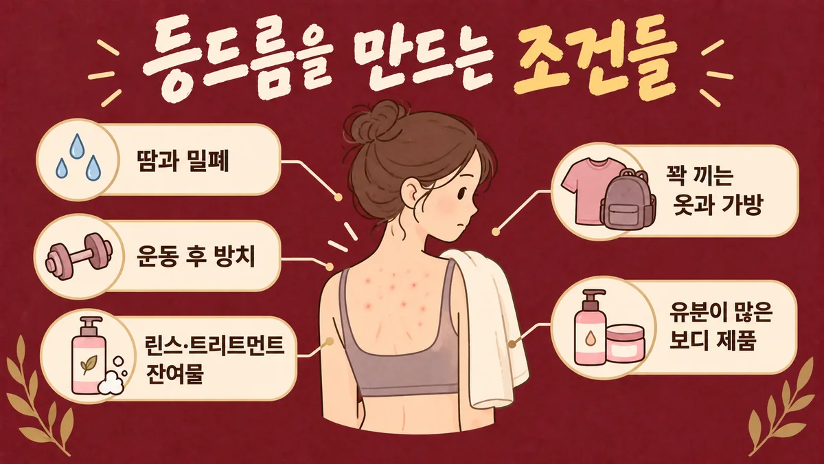 인천 송도 더율한의원 - 등드름 원인
