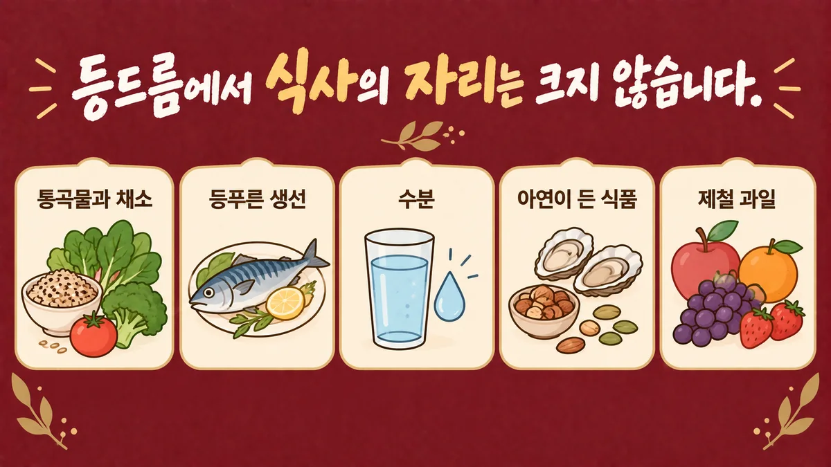 인천 송도 더율한의원 - 등드름 음식