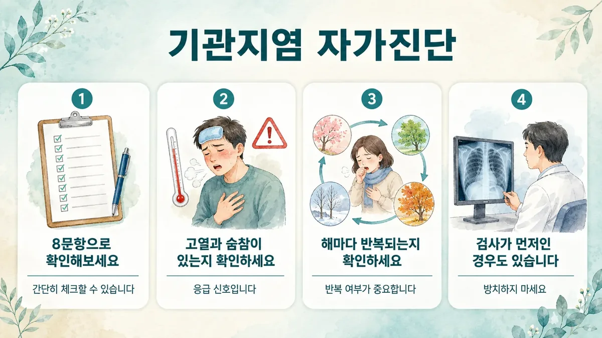 인천 송도 더율한의원 - 기관지염 자가진단