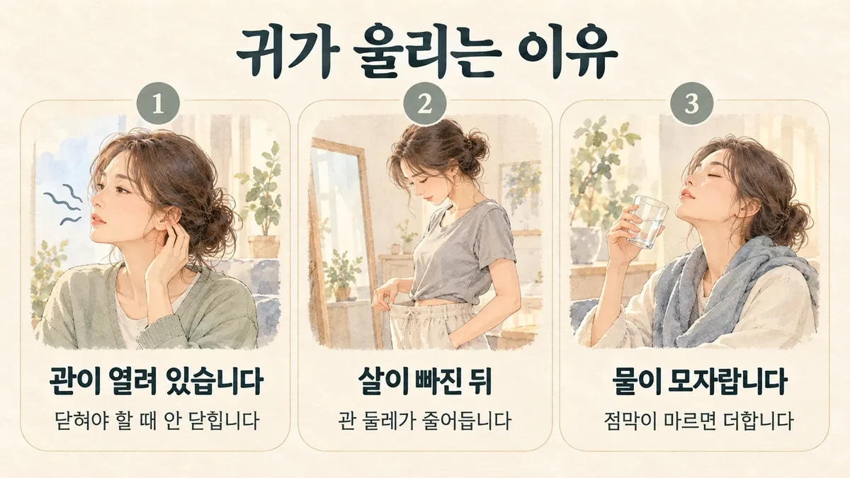 부천한의원 이관개방증 원인 - 관이 열려 있습니다·살이 빠진 뒤·물이 모자랍니다