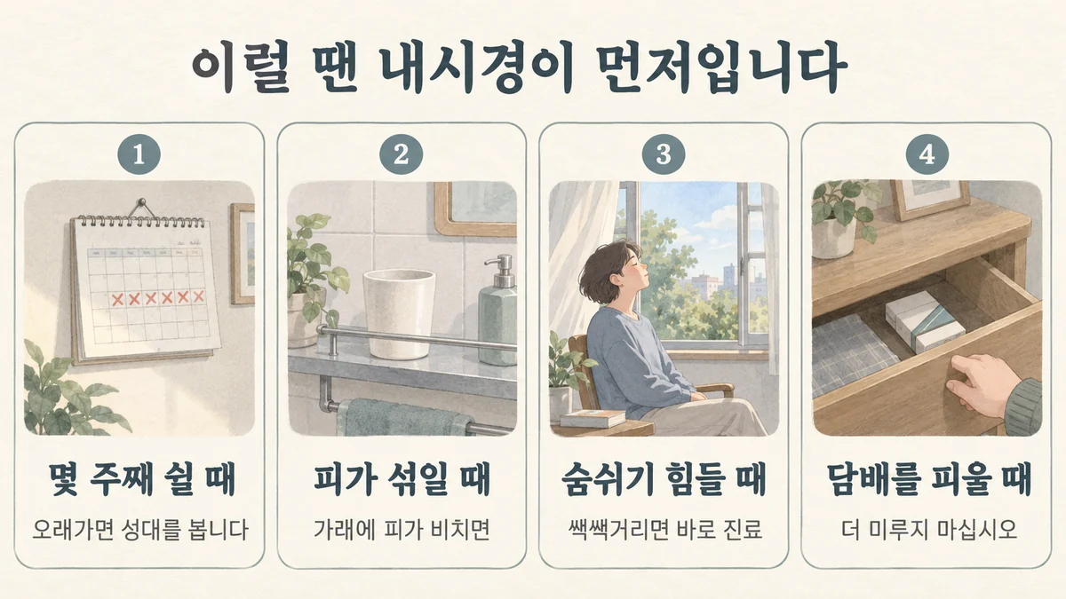 부천한의원 쉰 목소리 자가진단 - 몇 주째 쉴 때·피가 섞일 때·숨쉬기 힘들 때·담배를 피울 때