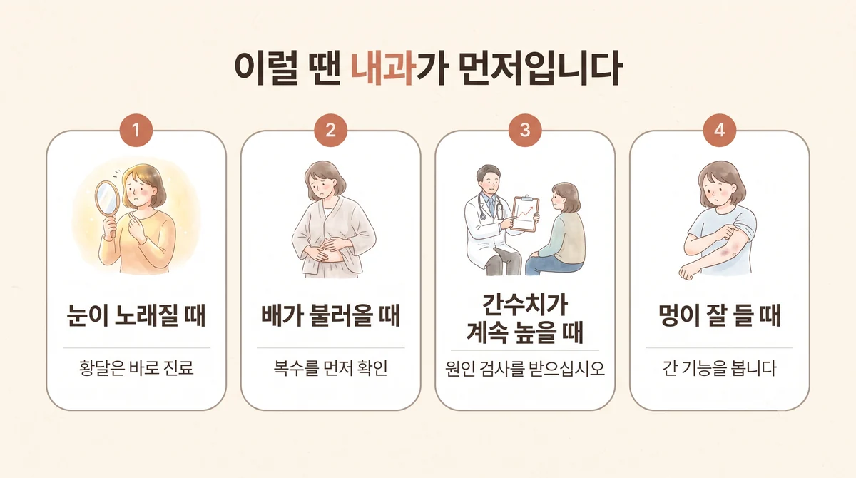 부평한의원 지방간 자가진단 - 눈이 노래질 때·배가 불러올 때·간수치가 계속 높을 때·멍이 잘 들 때