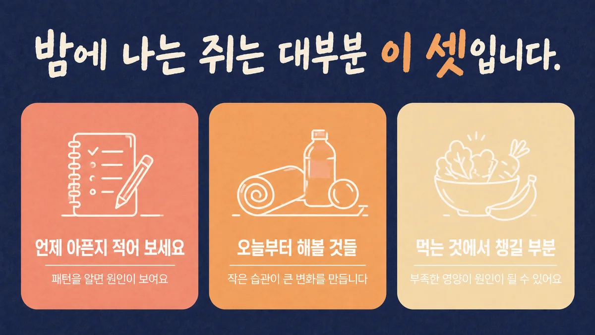 인천 송도 더율한의원 - 종아리 통증 생활관리