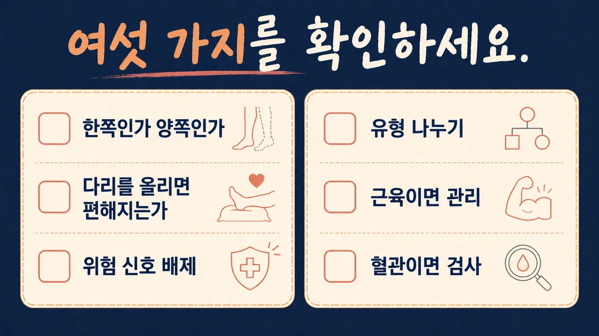 인천 송도 더율한의원 - 종아리 통증 자가진단