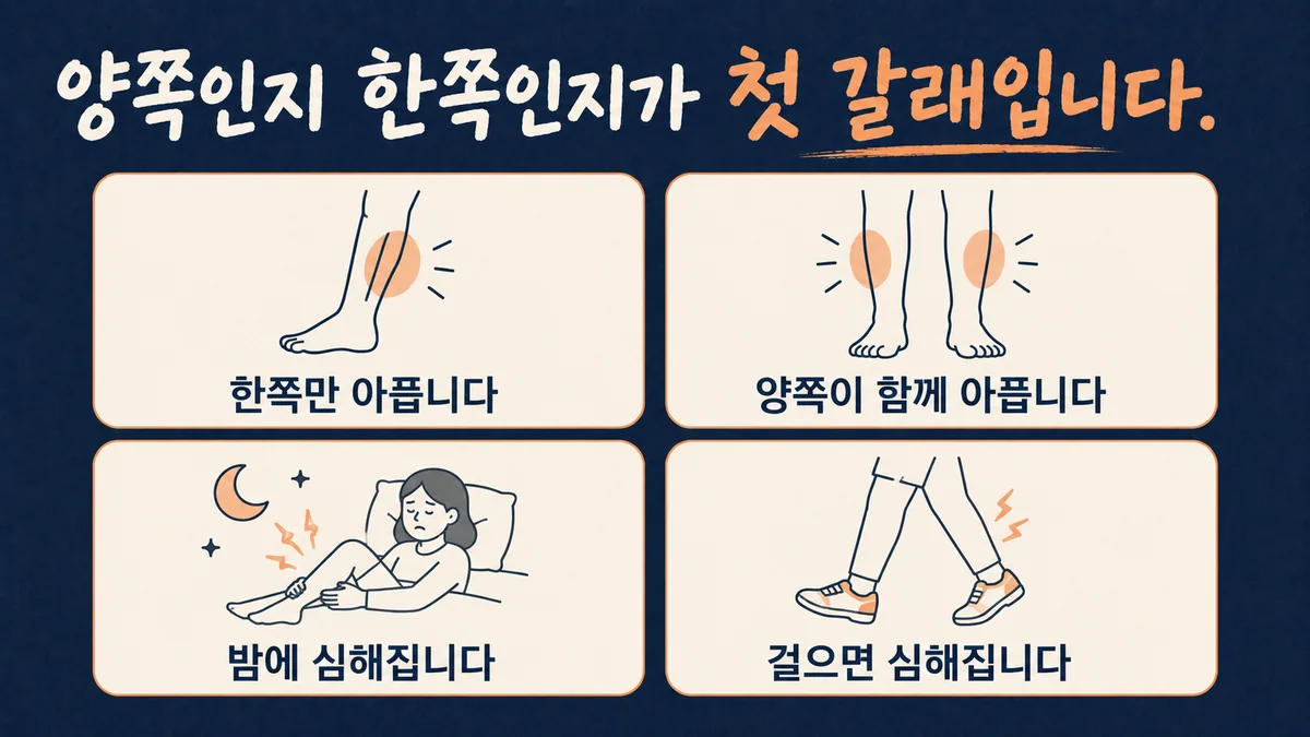 인천 송도 더율한의원 - 종아리 통증 증상