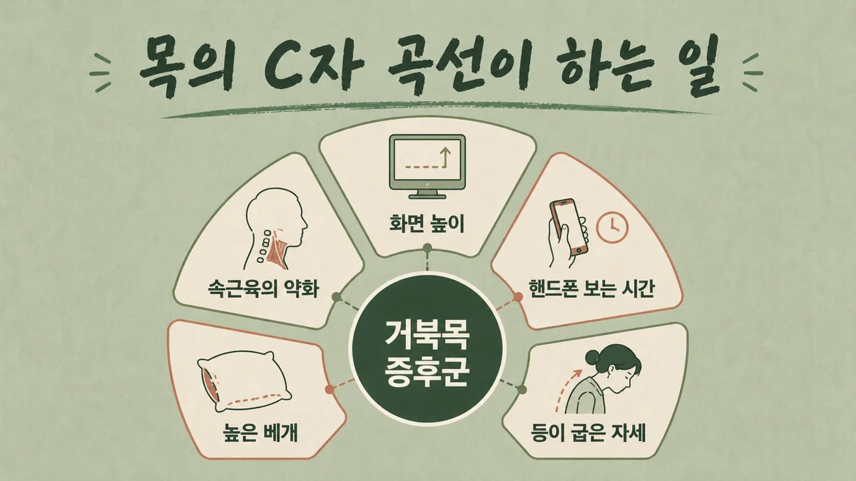 인천 송도 더율한의원 - 거북목·일자목 원인