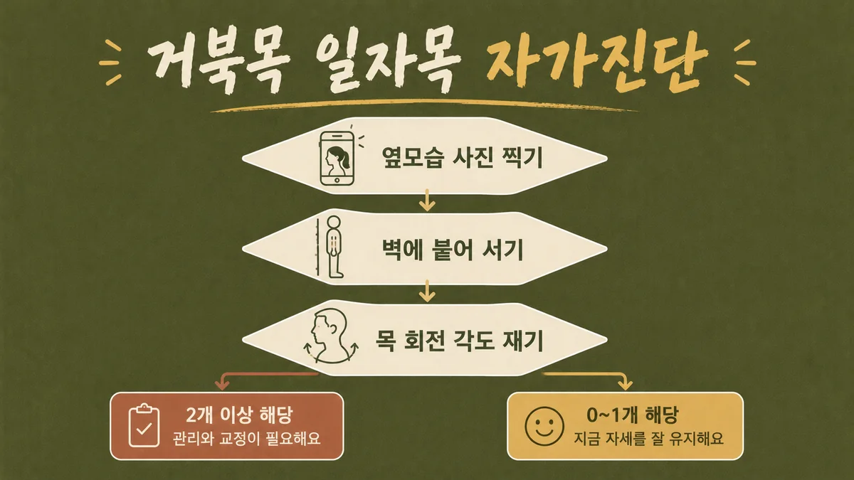 인천 송도 더율한의원 - 거북목·일자목 자가진단