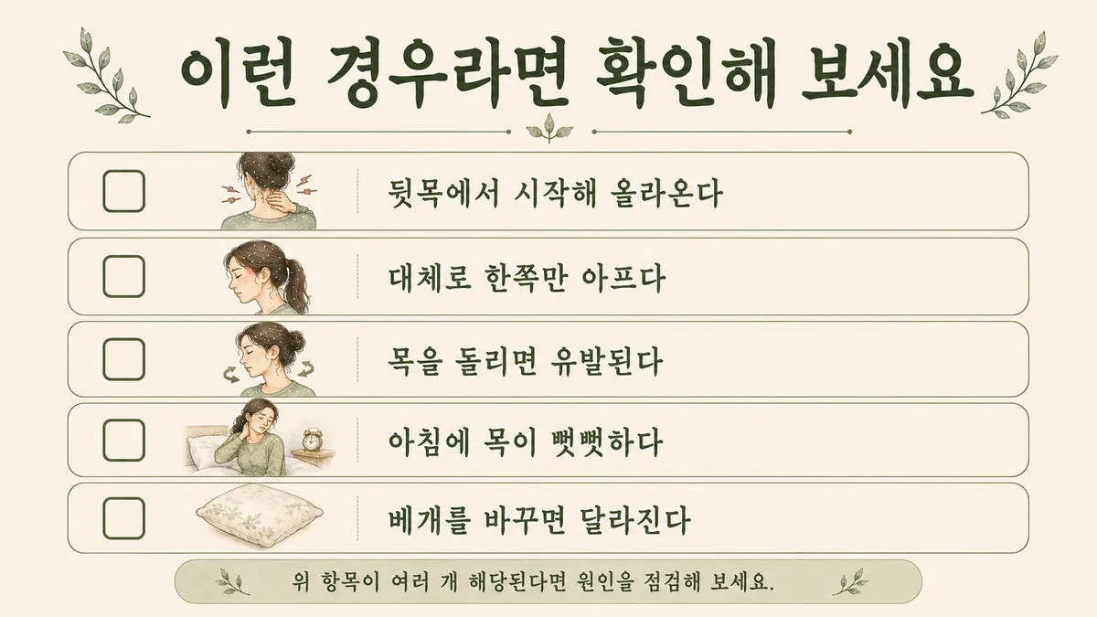 인천 송도 더율한의원 - 경추성 두통 자가진단
