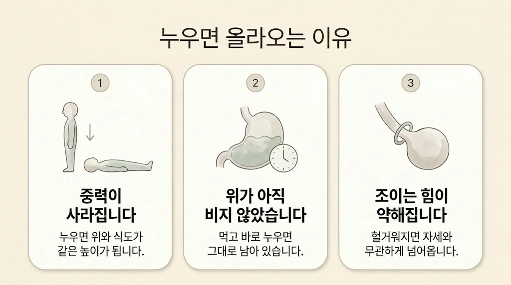 청라한의원 역류성식도염 원인 - 사라진 중력·비지 않은 위·약해진 조임