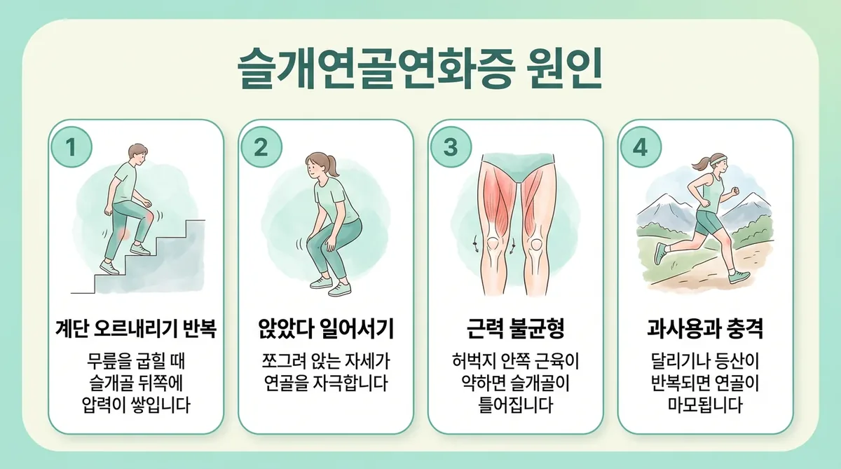 인천 송도 더율한의원 - 슬개연골연화증 원인