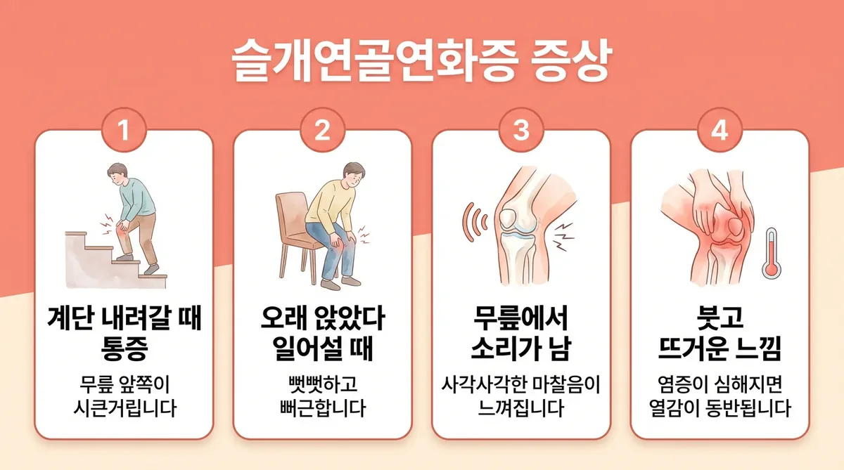 인천 송도 더율한의원 - 슬개연골연화증 증상
