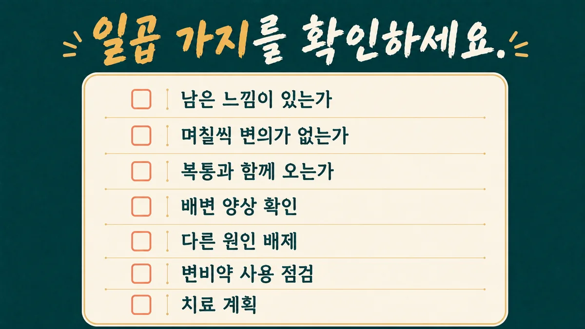 인천 송도 더율한의원 - 만성 변비 자가진단