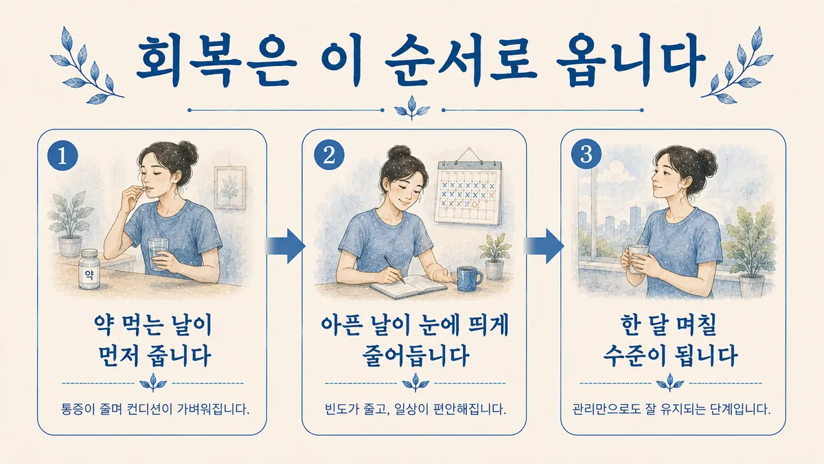 인천 송도 더율한의원 - 만성 매일 두통 회복기간