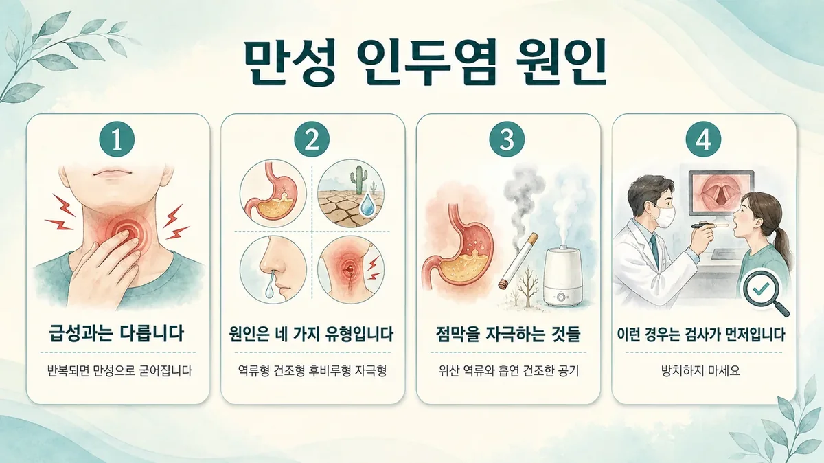 인천 송도 더율한의원 - 만성 인두염 원인