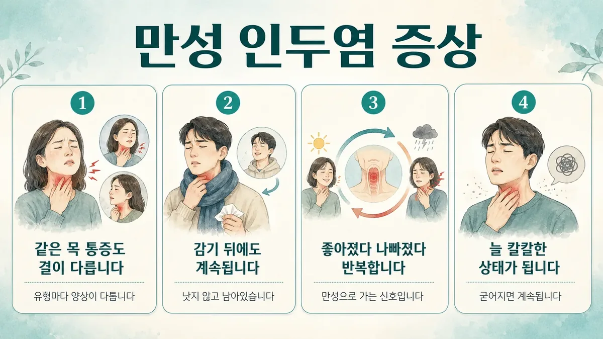인천 송도 더율한의원 - 만성 인두염 증상