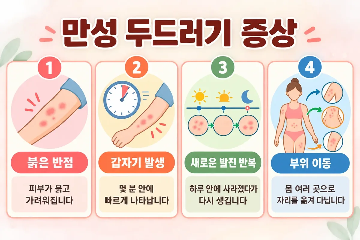 인천 송도 더율한의원 - 만성 두드러기 증상