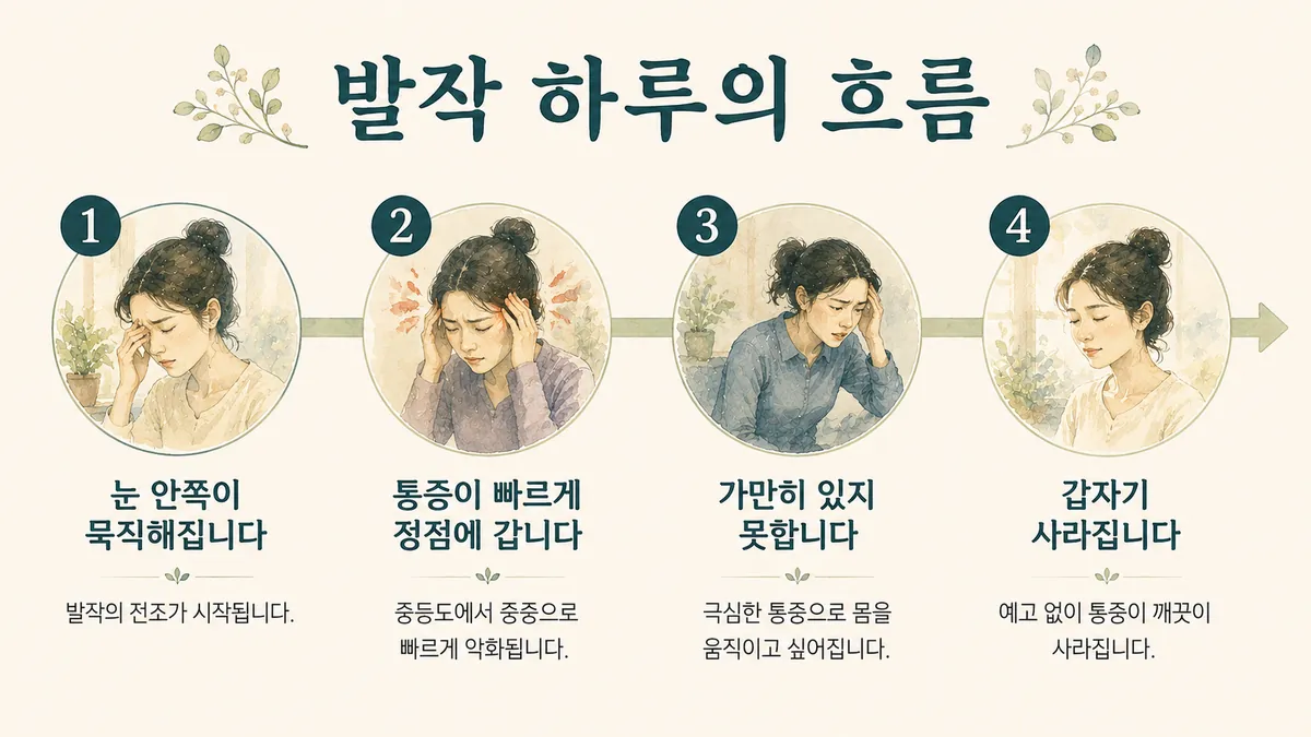 인천 송도 더율한의원 - 군발두통 증상