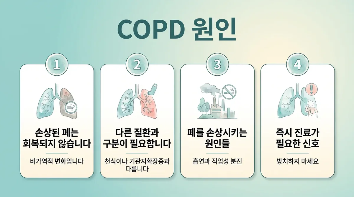 인천 송도 더율한의원 - 만성폐쇄성폐질환(COPD) 원인