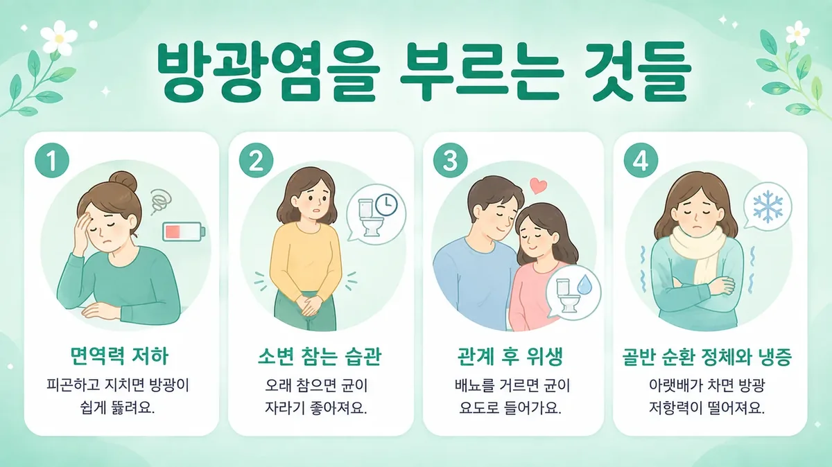 인천 송도 더율한의원 - 방광염 원인