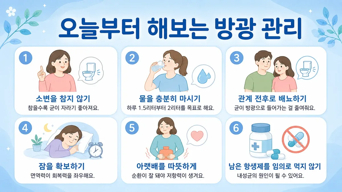 인천 송도 더율한의원 - 방광염 생활관리