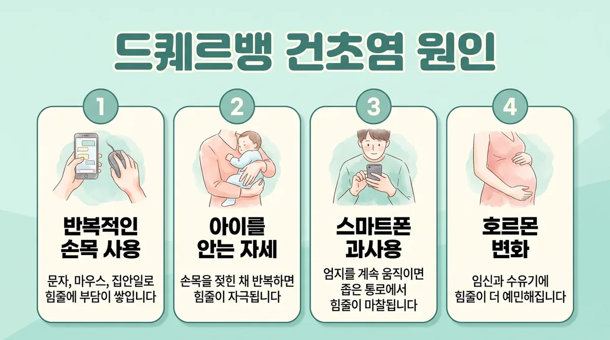 인천 송도 더율한의원 - 손목 건초염 원인