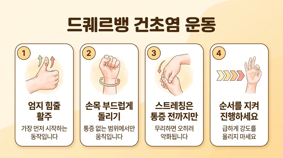 인천 송도 더율한의원 - 손목 건초염 운동